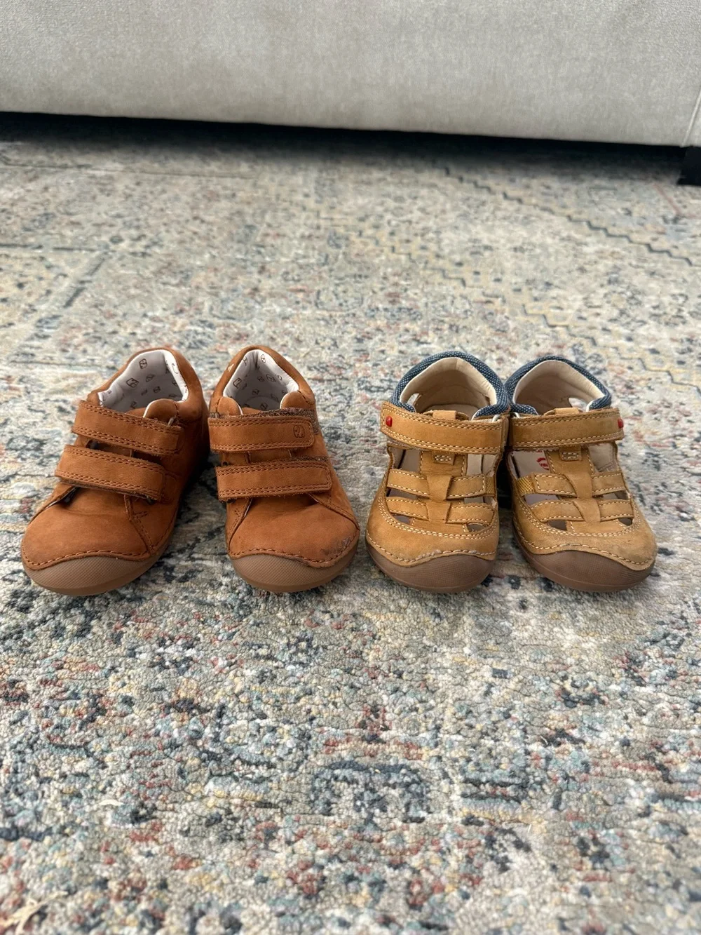 Toddler Brown European Leather Shoes size 4.5-5 US